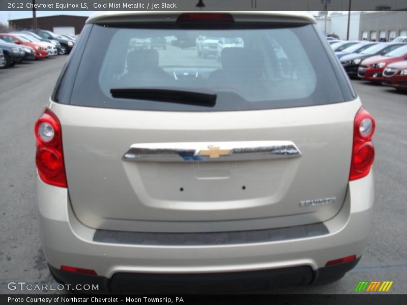 Gold Mist Metallic / Jet Black 2012 Chevrolet Equinox LS