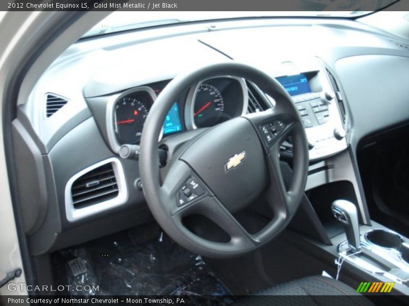 Gold Mist Metallic / Jet Black 2012 Chevrolet Equinox LS