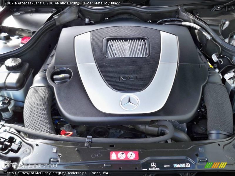 Pewter Metallic / Black 2007 Mercedes-Benz C 280 4Matic Luxury