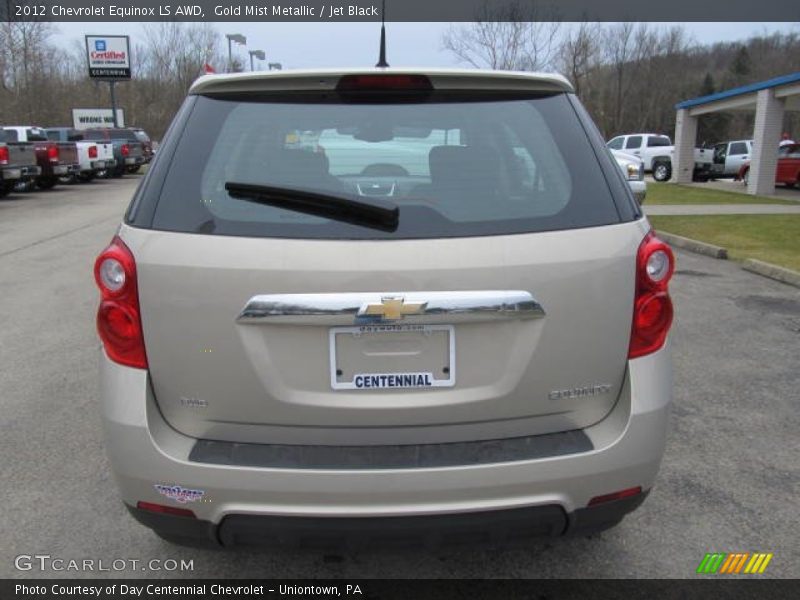 Gold Mist Metallic / Jet Black 2012 Chevrolet Equinox LS AWD