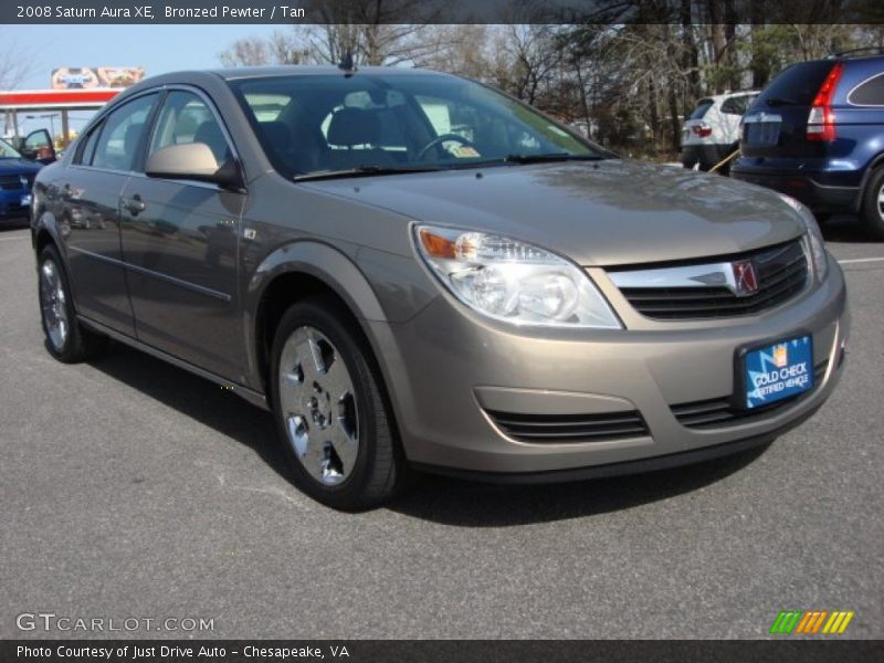 Bronzed Pewter / Tan 2008 Saturn Aura XE