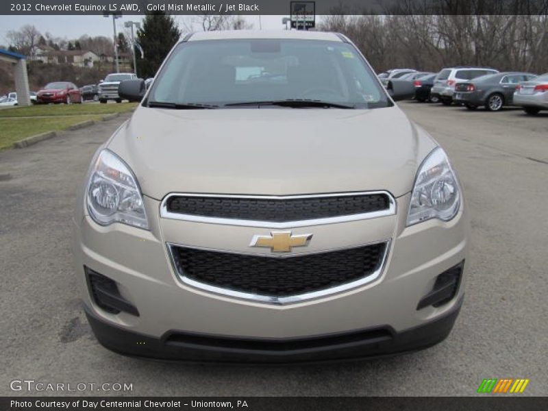 Gold Mist Metallic / Jet Black 2012 Chevrolet Equinox LS AWD