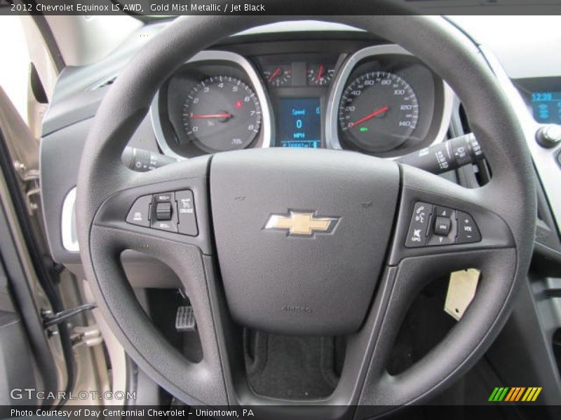 Gold Mist Metallic / Jet Black 2012 Chevrolet Equinox LS AWD