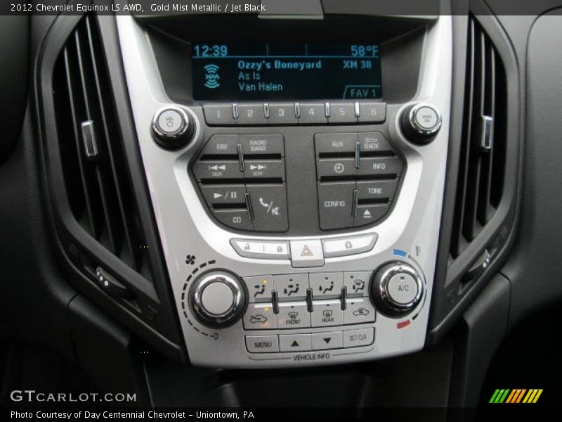 Gold Mist Metallic / Jet Black 2012 Chevrolet Equinox LS AWD