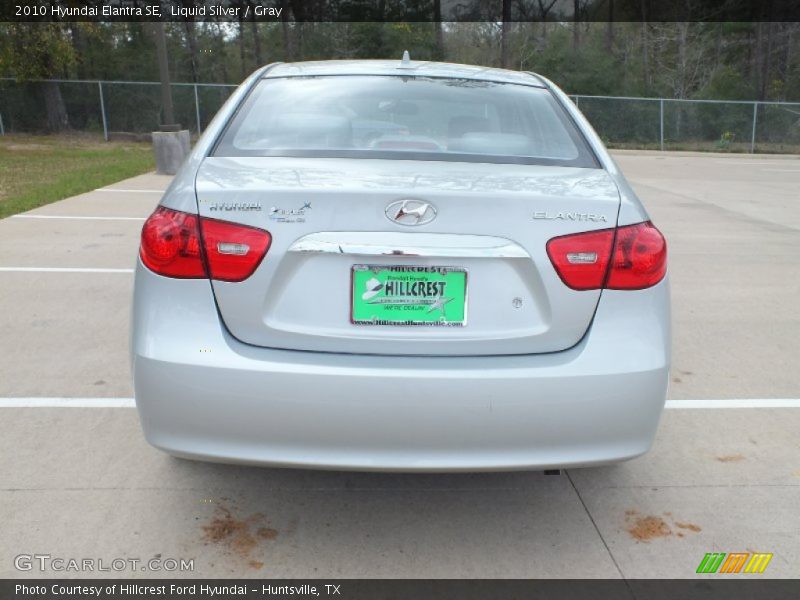 Liquid Silver / Gray 2010 Hyundai Elantra SE