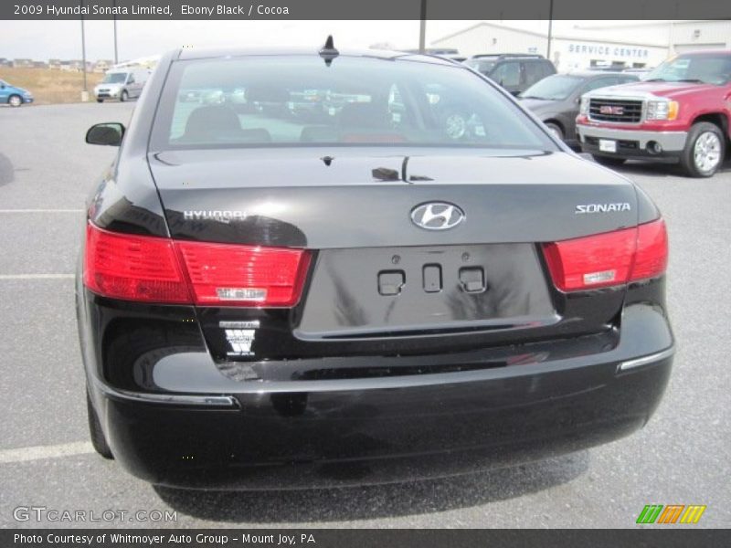 Ebony Black / Cocoa 2009 Hyundai Sonata Limited