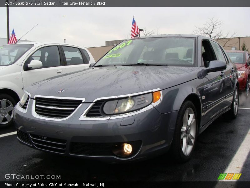 Titan Gray Metallic / Black 2007 Saab 9-5 2.3T Sedan