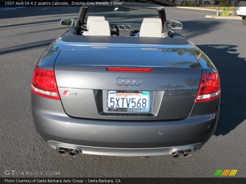 Dolphin Grey Metallic / Silver 2007 Audi S4 4.2 quattro Cabriolet