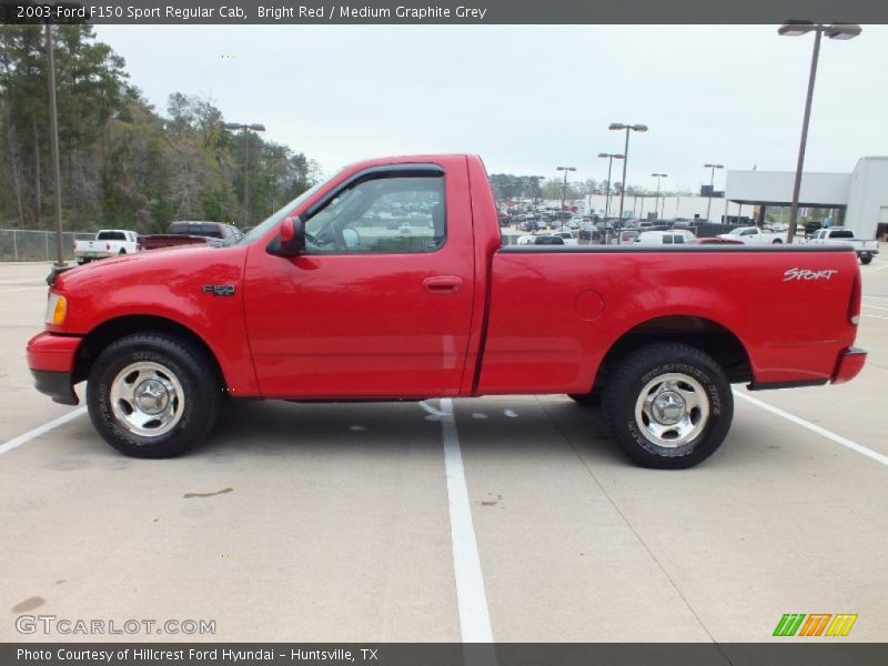 Bright Red / Medium Graphite Grey 2003 Ford F150 Sport Regular Cab