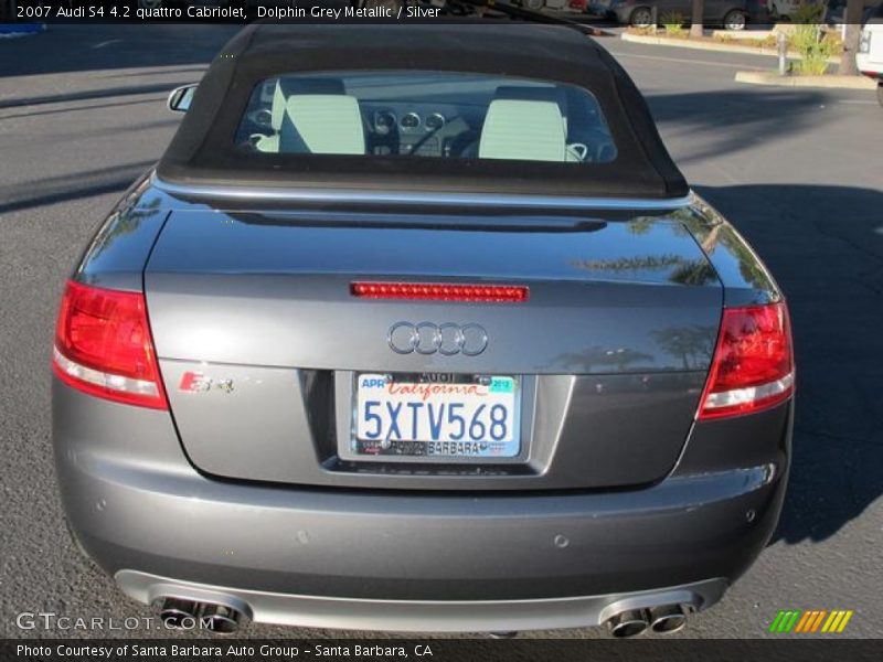 Dolphin Grey Metallic / Silver 2007 Audi S4 4.2 quattro Cabriolet