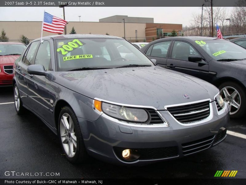 Titan Gray Metallic / Black 2007 Saab 9-5 2.3T Sedan