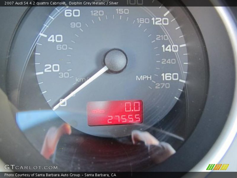 Dolphin Grey Metallic / Silver 2007 Audi S4 4.2 quattro Cabriolet