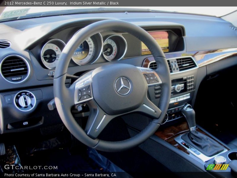 Iridium Silver Metallic / Black 2012 Mercedes-Benz C 250 Luxury