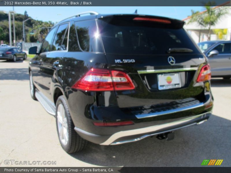 Black / Black 2012 Mercedes-Benz ML 350 4Matic