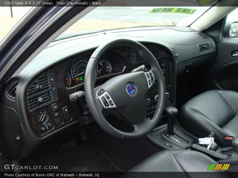 Titan Gray Metallic / Black 2007 Saab 9-5 2.3T Sedan