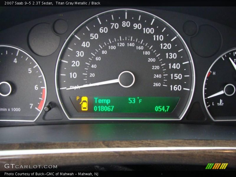 Titan Gray Metallic / Black 2007 Saab 9-5 2.3T Sedan