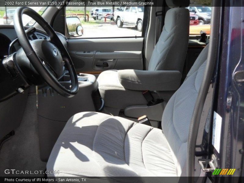 True Blue Metallic / Medium Graphite 2002 Ford E Series Van E150 XLT Passenger