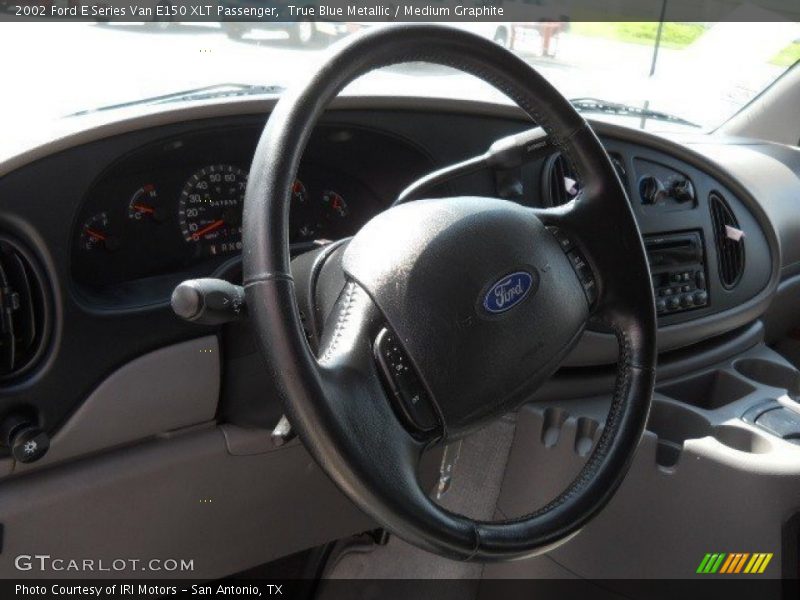 True Blue Metallic / Medium Graphite 2002 Ford E Series Van E150 XLT Passenger