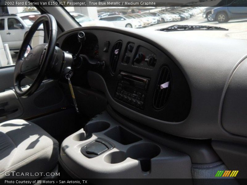 True Blue Metallic / Medium Graphite 2002 Ford E Series Van E150 XLT Passenger