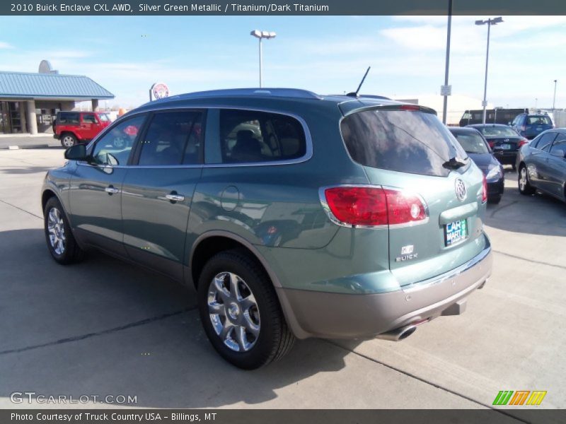 Silver Green Metallic / Titanium/Dark Titanium 2010 Buick Enclave CXL AWD