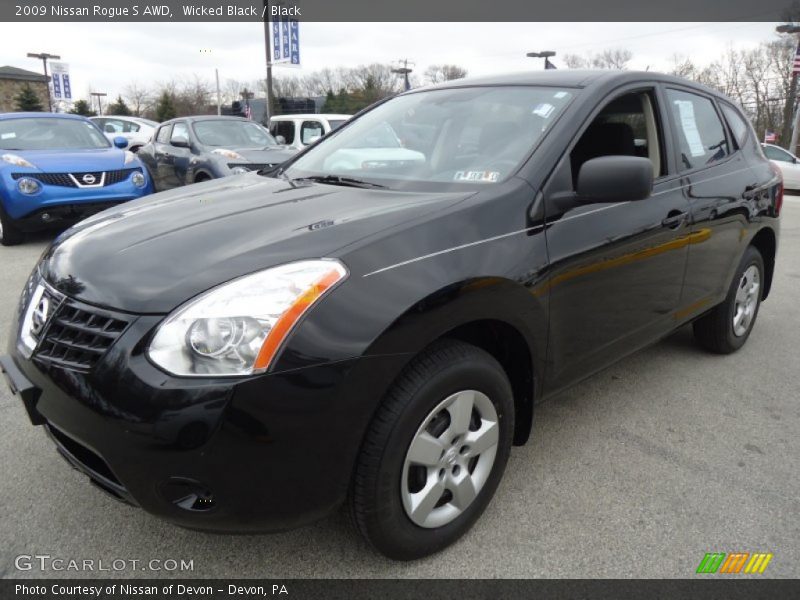 Wicked Black / Black 2009 Nissan Rogue S AWD