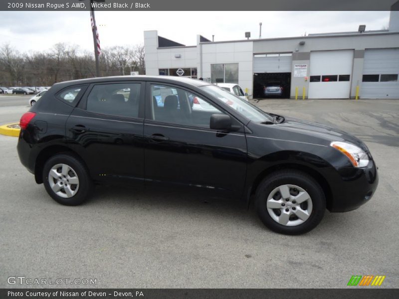 Wicked Black / Black 2009 Nissan Rogue S AWD