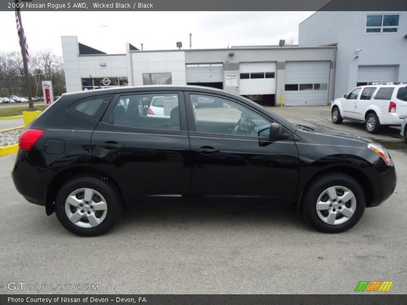 Wicked Black / Black 2009 Nissan Rogue S AWD