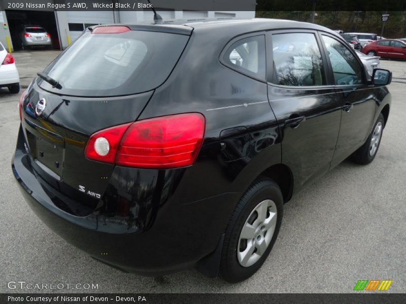 Wicked Black / Black 2009 Nissan Rogue S AWD