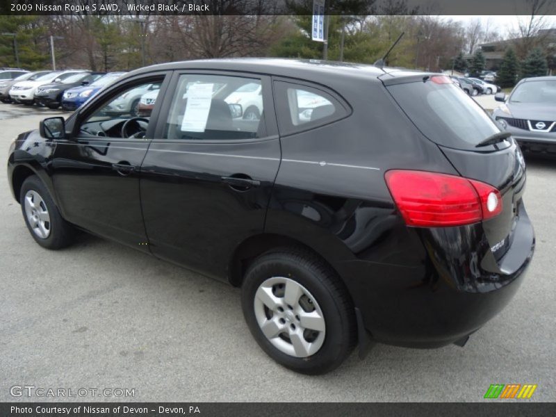 Wicked Black / Black 2009 Nissan Rogue S AWD