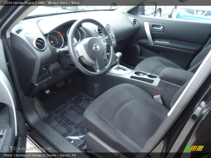 Wicked Black / Black 2009 Nissan Rogue S AWD