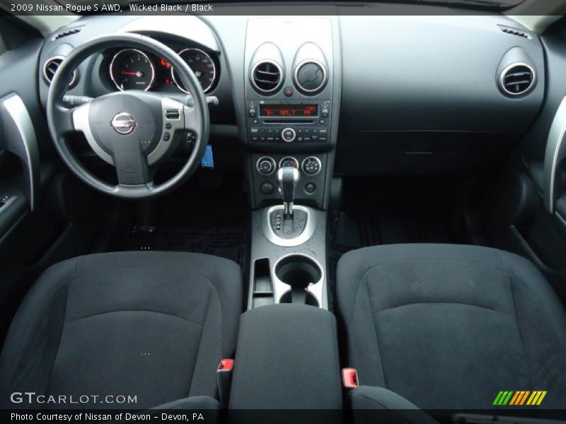 Wicked Black / Black 2009 Nissan Rogue S AWD
