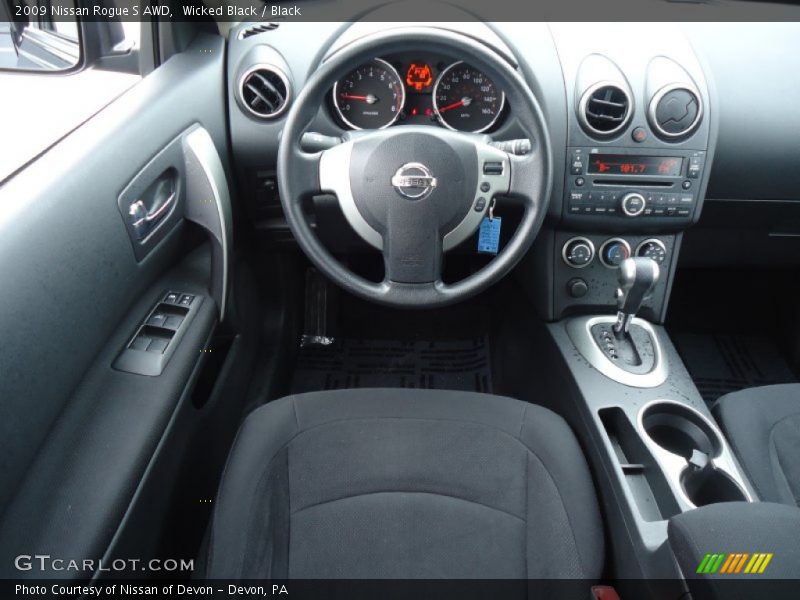 Wicked Black / Black 2009 Nissan Rogue S AWD