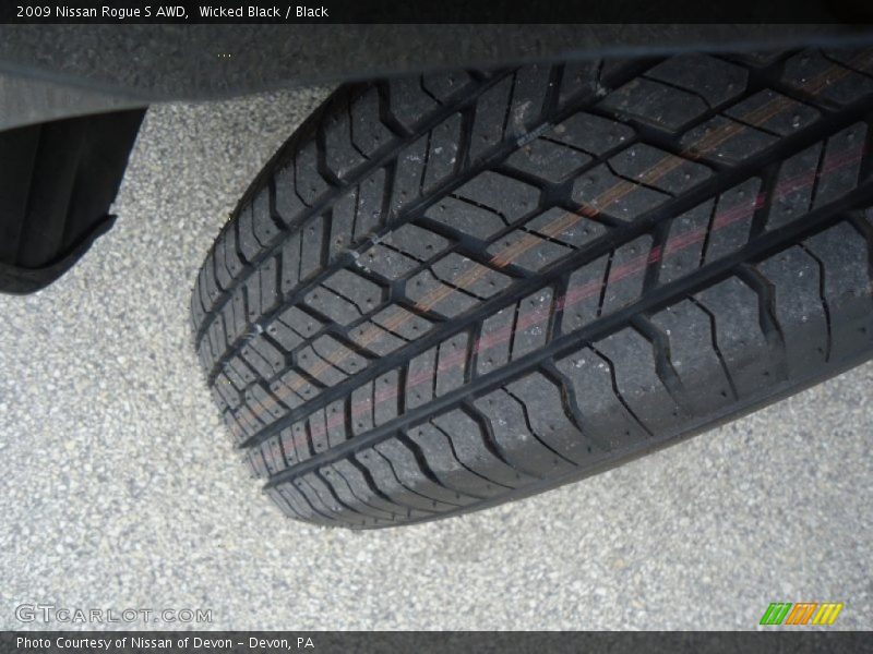Wicked Black / Black 2009 Nissan Rogue S AWD