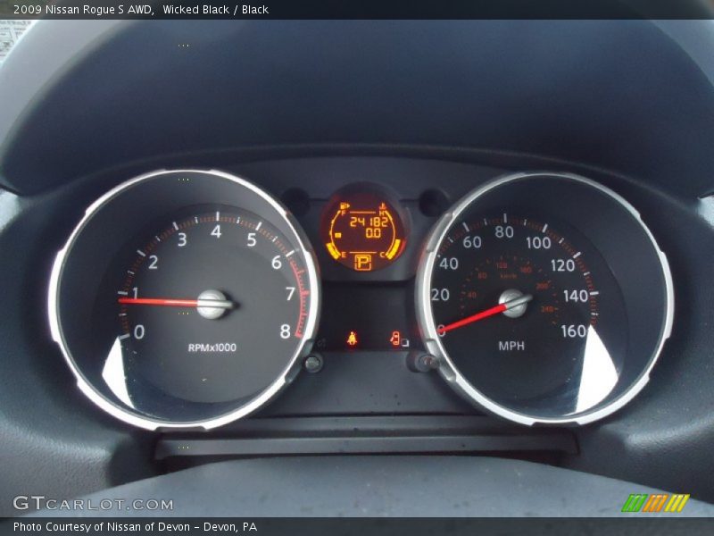 Wicked Black / Black 2009 Nissan Rogue S AWD