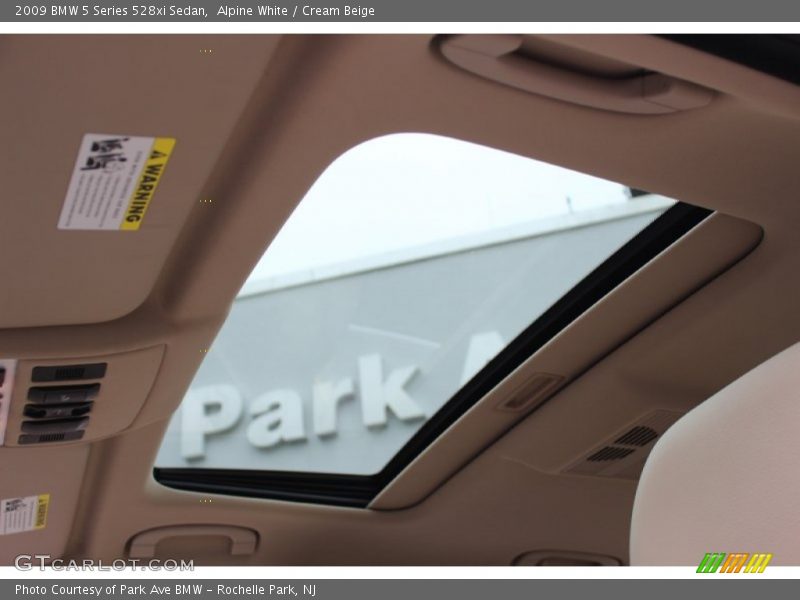 Alpine White / Cream Beige 2009 BMW 5 Series 528xi Sedan