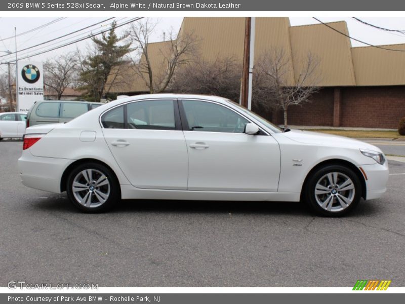 Alpine White / Natural Brown Dakota Leather 2009 BMW 5 Series 528xi Sedan