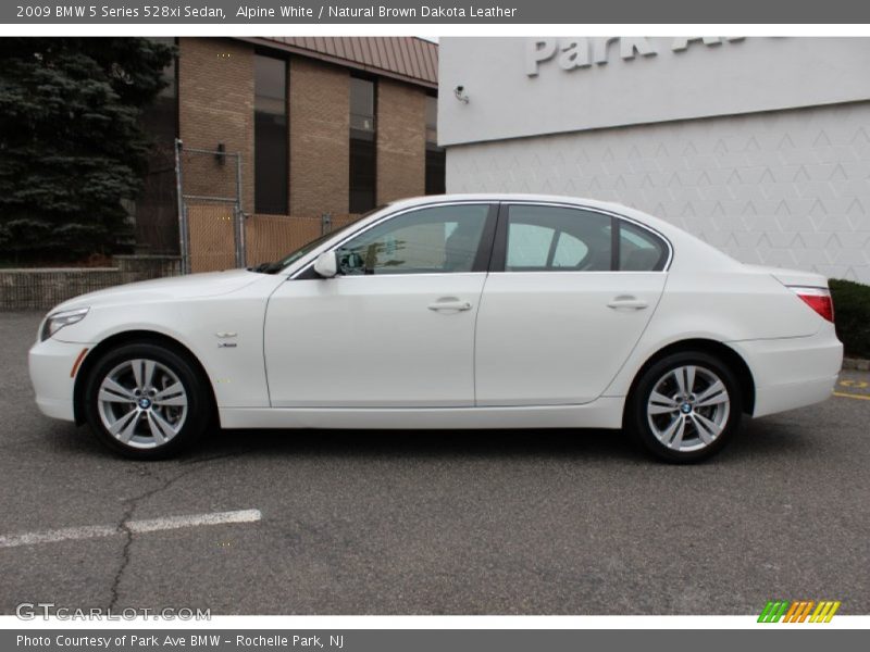 Alpine White / Natural Brown Dakota Leather 2009 BMW 5 Series 528xi Sedan