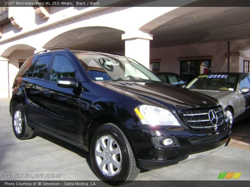 Black / Black 2007 Mercedes-Benz ML 350 4Matic