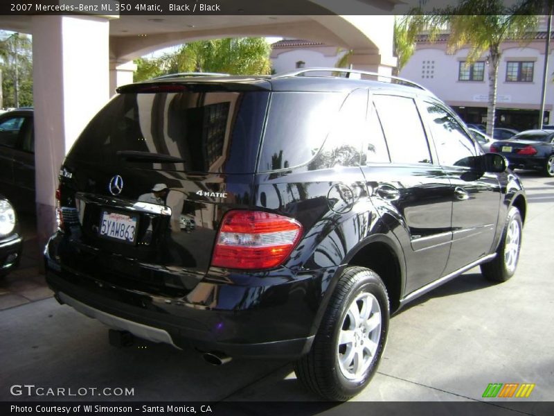 Black / Black 2007 Mercedes-Benz ML 350 4Matic