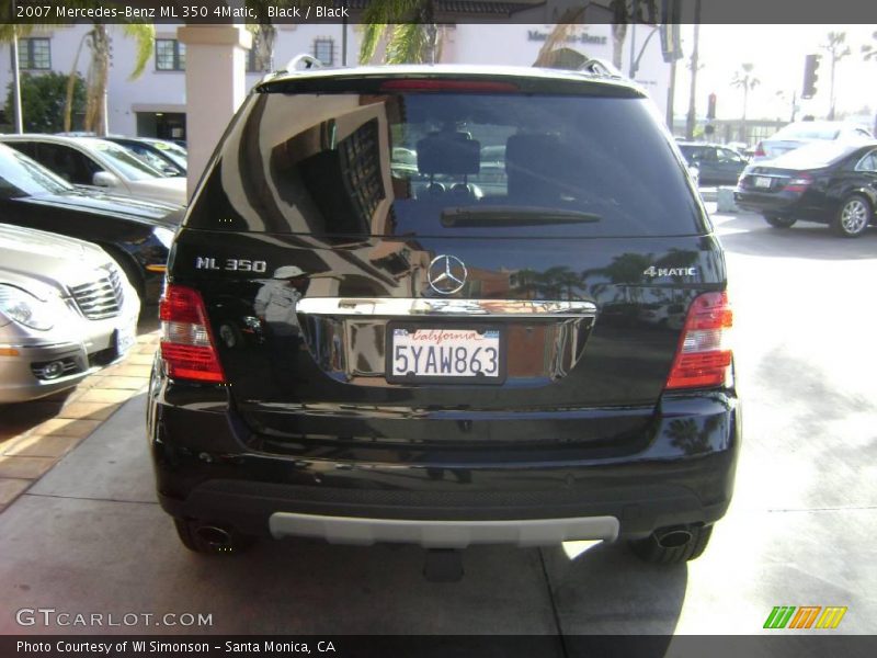 Black / Black 2007 Mercedes-Benz ML 350 4Matic