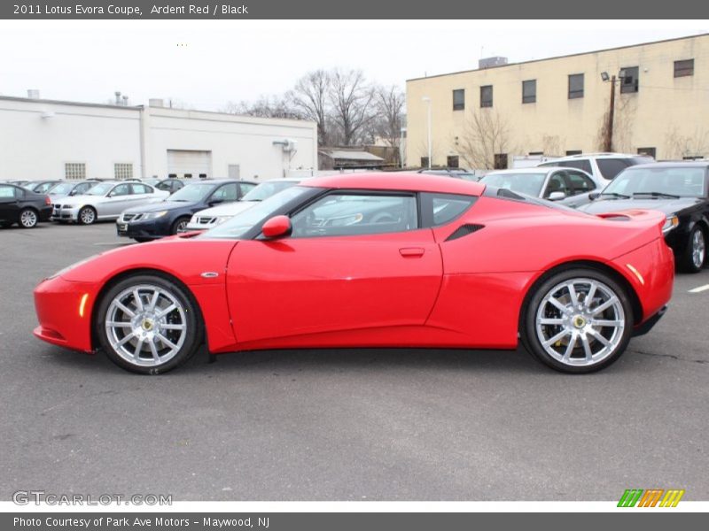 Ardent Red / Black 2011 Lotus Evora Coupe