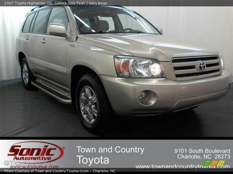 Sonora Gold Pearl / Ivory Beige 2007 Toyota Highlander V6