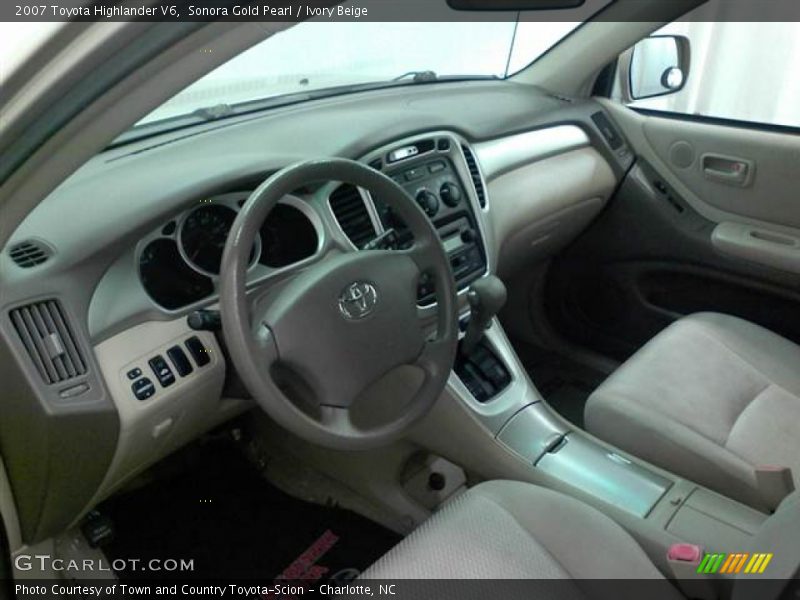 Sonora Gold Pearl / Ivory Beige 2007 Toyota Highlander V6
