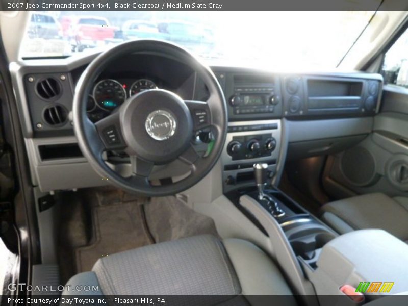 Black Clearcoat / Medium Slate Gray 2007 Jeep Commander Sport 4x4