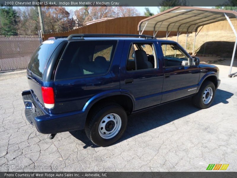 Indigo Blue Metallic / Medium Gray 2003 Chevrolet Blazer LS 4x4