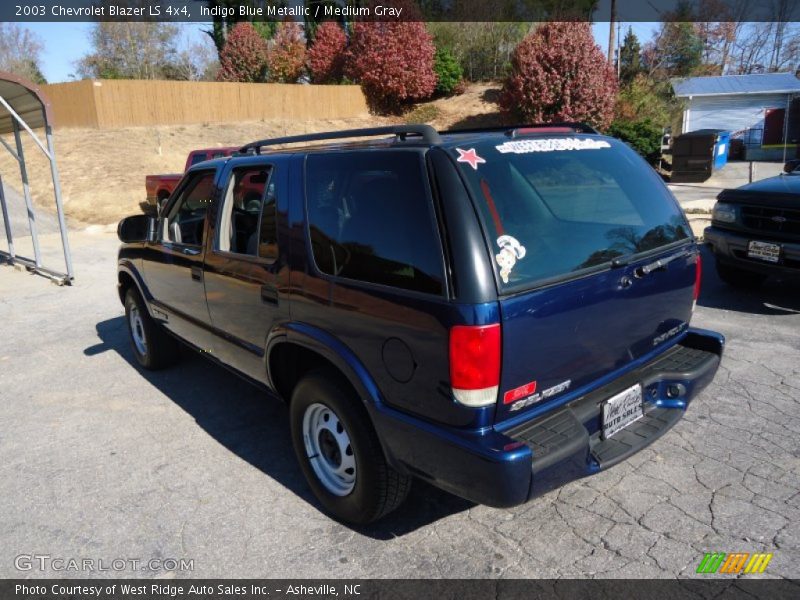 Indigo Blue Metallic / Medium Gray 2003 Chevrolet Blazer LS 4x4