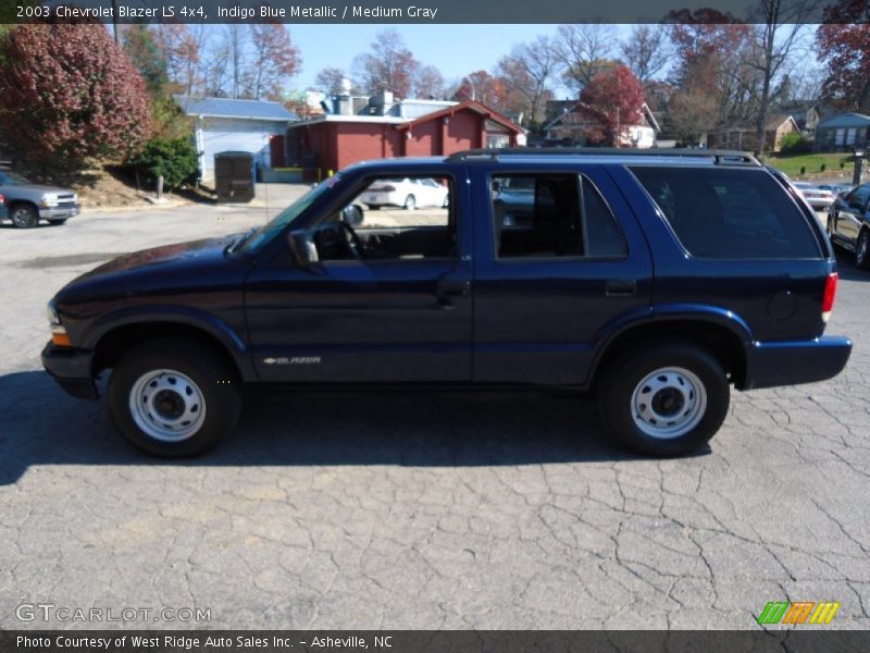 Indigo Blue Metallic / Medium Gray 2003 Chevrolet Blazer LS 4x4