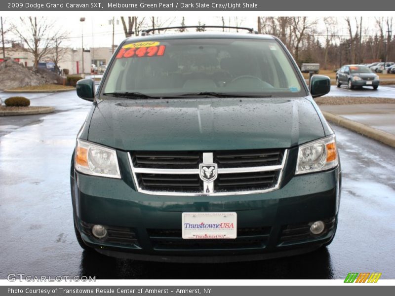 Melbourne Green Pearl / Dark Slate Gray/Light Shale 2009 Dodge Grand Caravan SXT