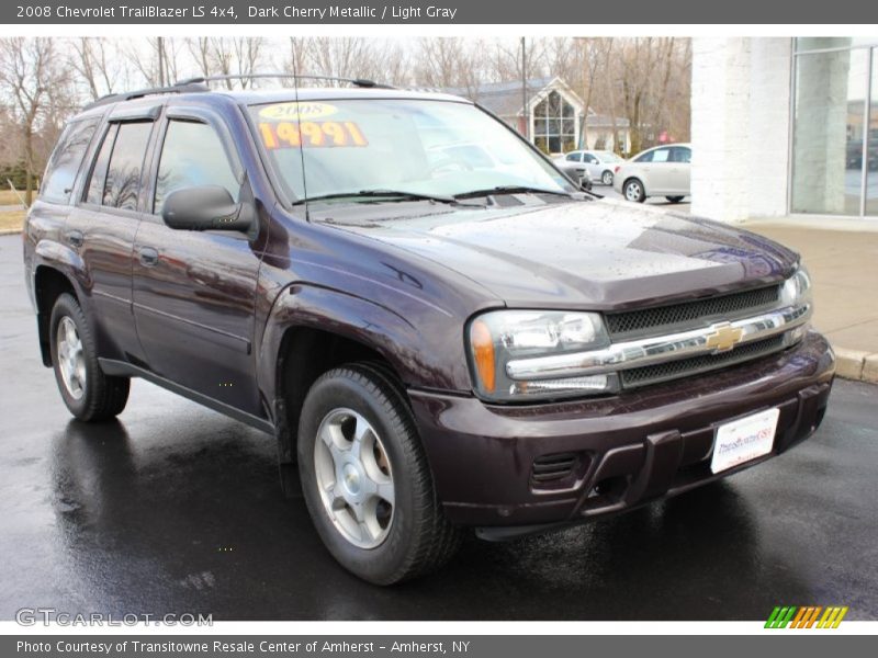 Dark Cherry Metallic / Light Gray 2008 Chevrolet TrailBlazer LS 4x4