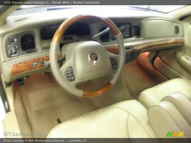 Vibrant White / Medium Parchment 2002 Mercury Grand Marquis LS
